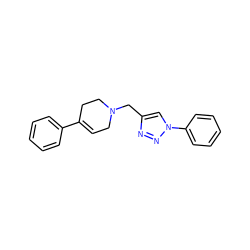 C1=C(c2ccccc2)CCN(Cc2cn(-c3ccccc3)nn2)C1 ZINC000036216631