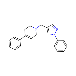 C1=C(c2ccccc2)CCN(Cc2cnn(-c3ccccc3)c2)C1 ZINC000011286796