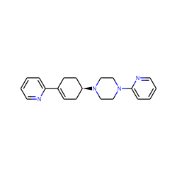 C1=C(c2ccccn2)CC[C@@H](N2CCN(c3ccccn3)CC2)C1 ZINC000004632497