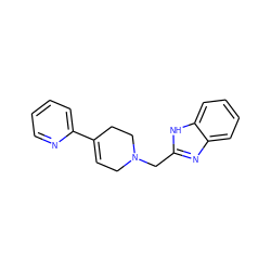 C1=C(c2ccccn2)CCN(Cc2nc3ccccc3[nH]2)C1 ZINC000013581167