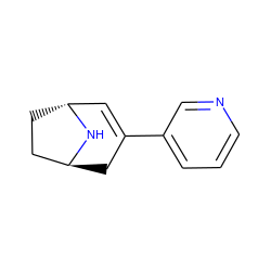 C1=C(c2cccnc2)C[C@H]2CC[C@H]1N2 ZINC000100025343