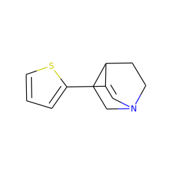 C1=C(c2cccs2)C2CCN1CC2 ZINC000000017166