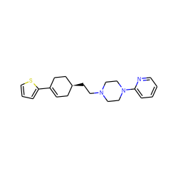 C1=C(c2cccs2)CC[C@@H](CCN2CCN(c3ccccn3)CC2)C1 ZINC000013890956