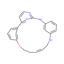 C1=C/CNc2cccc(c2)Nc2nccc(n2)-c2cccc(c2)OCC/1 ZINC000082153380