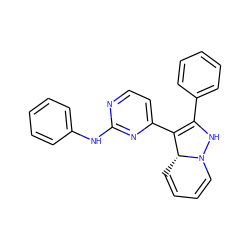 C1=C[C@@H]2C(c3ccnc(Nc4ccccc4)n3)=C(c3ccccc3)NN2C=C1 ZINC000028975992