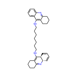 C1=C[C@@H]2N=C3CCCCC3=C(NCCCCCCCNc3c4c(nc5ccccc35)CCCC4)[C@H]2C=C1 ZINC000084541448