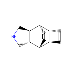 C1=C[C@H]2[C@@H]3CNC[C@H]3[C@H]1[C@@H]1C=C[C@@H]21 ZINC000168830259