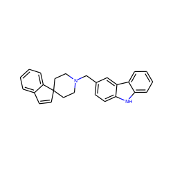 C1=CC2(CCN(Cc3ccc4[nH]c5ccccc5c4c3)CC2)c2ccccc21 ZINC000073222819