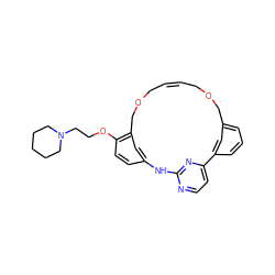 C1=CCOCc2cc(ccc2OCCN2CCCCC2)Nc2nccc(n2)-c2cccc(c2)COC1 ZINC000254134993