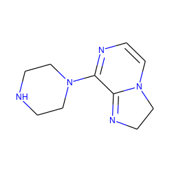 C1=CN2CCN=C2C(N2CCNCC2)=N1 ZINC000013728037