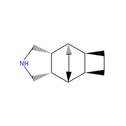 C1C[C@@H]2[C@H]1[C@H]1CC[C@H]2[C@@H]2CNC[C@@H]21 ZINC000261088322