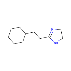 C1CCC(CCC2=NCCN2)CC1 ZINC000040845247