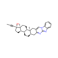 CC#C[C@]1(O)CC[C@@H]2[C@@H]3CC[C@@H]4Cc5nc6nc7ccccc7n6cc5C[C@]4(C)[C@@H]3CC[C@@]21C ZINC000027211258