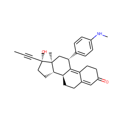 CC#C[C@]1(O)CC[C@H]2[C@@H]3CCC4=CC(=O)CCC4=C3[C@@H](c3ccc(NC)cc3)C[C@@]21C ZINC000005137928