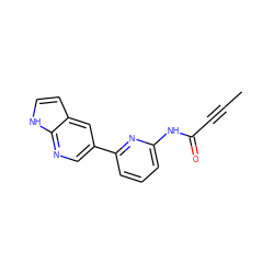 CC#CC(=O)Nc1cccc(-c2cnc3[nH]ccc3c2)n1 ZINC000221127054