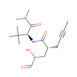 CC#CC[C@H](CN(O)C=O)C(=O)N[C@H](C(=O)N(C)C)C(C)(C)C ZINC000013537013