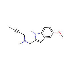 CC#CCN(C)Cc1cc2cc(OC)ccc2n1C ZINC000029405721