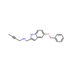 CC#CCNCc1cc2cc(OCc3ccccc3)ccc2[nH]1 ZINC000013807945