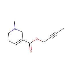 CC#CCOC(=O)C1=CCCN(C)C1 ZINC000064580641