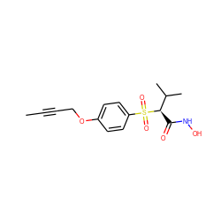 CC#CCOc1ccc(S(=O)(=O)[C@H](C(=O)NO)C(C)C)cc1 ZINC000013585958