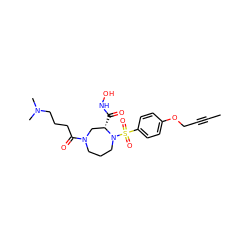 CC#CCOc1ccc(S(=O)(=O)N2CCCN(C(=O)CCCN(C)C)C[C@@H]2C(=O)NO)cc1 ZINC000028344501