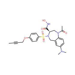 CC#CCOc1ccc(S(=O)(=O)N2Cc3cc(N(C)C)ccc3N(C(C)=O)C[C@@H]2C(=O)NO)cc1 ZINC000028382002