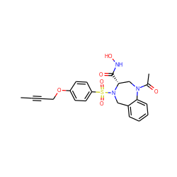 CC#CCOc1ccc(S(=O)(=O)N2Cc3ccccc3N(C(C)=O)C[C@H]2C(=O)NO)cc1 ZINC000003820773
