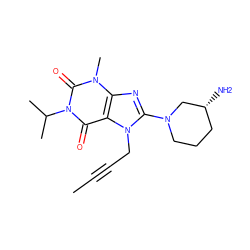 CC#CCn1c(N2CCC[C@@H](N)C2)nc2c1c(=O)n(C(C)C)c(=O)n2C ZINC000473247991