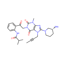 CC#CCn1c(N2CCC[C@@H](N)C2)nc2c1c(=O)n(CC(=O)c1ccccc1NC(=O)C(C)C)c(=O)n2C ZINC000114288147