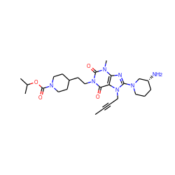 CC#CCn1c(N2CCC[C@@H](N)C2)nc2c1c(=O)n(CCC1CCN(C(=O)OC(C)C)CC1)c(=O)n2C ZINC001772602173