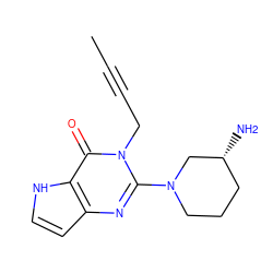 CC#CCn1c(N2CCC[C@@H](N)C2)nc2cc[nH]c2c1=O ZINC000095604411