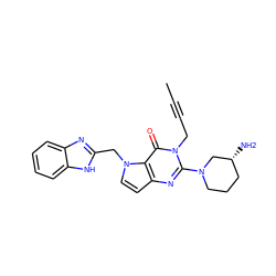 CC#CCn1c(N2CCC[C@@H](N)C2)nc2ccn(Cc3nc4ccccc4[nH]3)c2c1=O ZINC000095602867