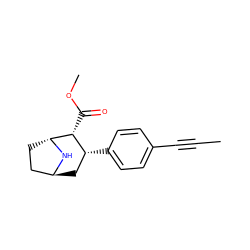 CC#Cc1ccc([C@@H]2C[C@H]3CC[C@@H](N3)[C@@H]2C(=O)OC)cc1 ZINC000169372268