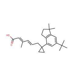 CC(/C=C/CC1(c2cc(C(C)(C)C)cc3c2CCC3(C)C)CC1)=C\C(=O)O ZINC000013487078