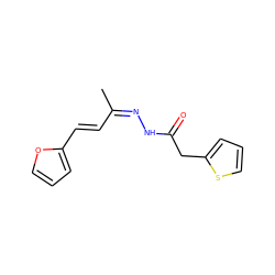 CC(/C=C/c1ccco1)=N/NC(=O)Cc1cccs1 ZINC000000175268