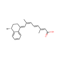 CC(=C/C=C/C(C)=C/C(=O)O)/C=C1\CC[C@@H](C)c2ccccc21 ZINC000013985510