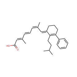 CC(=C/C=C/C(C)=C/C(=O)O)/C=C1\CCCC(c2ccccc2)=C1CCC(C)C ZINC000473123344