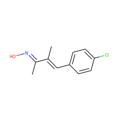 CC(=C\c1ccc(Cl)cc1)/C(C)=N/O ZINC000004368039