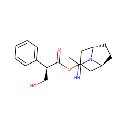 CC(=N)N1[C@H]2CC[C@H]1CC(OC(=O)[C@@H](CO)c1ccccc1)C2 ZINC000137299754