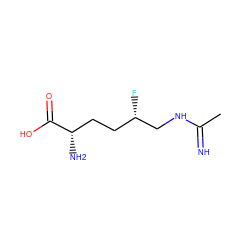 CC(=N)NC[C@@H](F)CC[C@H](N)C(=O)O ZINC000013559430