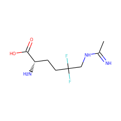 CC(=N)NCC(F)(F)CC[C@H](N)C(=O)O ZINC000013559433