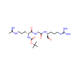 CC(=N)NCCC[C@@H](NC(=O)OC(C)(C)C)C(=O)NCC(=O)N[C@H](C=O)CCCN=C(N)N ZINC000096902784