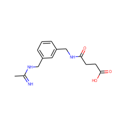 CC(=N)NCc1cccc(CNC(=O)CCC(=O)O)c1 ZINC000474607940