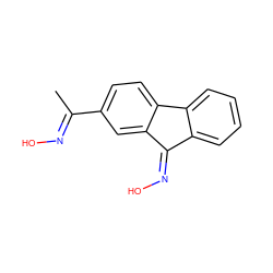 CC(=NO)c1ccc2c(c1)C(=NO)c1ccccc1-2 ZINC000253780754