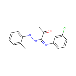 CC(=O)/C(=N\c1cccc(Cl)c1)NNc1ccccc1C ZINC000015985867