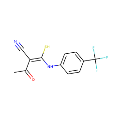 CC(=O)/C(C#N)=C(/S)Nc1ccc(C(F)(F)F)cc1 ZINC000001486310