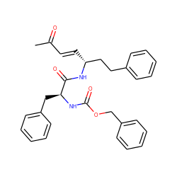 CC(=O)/C=C/[C@H](CCc1ccccc1)NC(=O)[C@H](Cc1ccccc1)NC(=O)OCc1ccccc1 ZINC001772655380