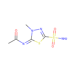 CC(=O)/N=c1/sc(S(N)(=O)=O)nn1C ZINC000100019188