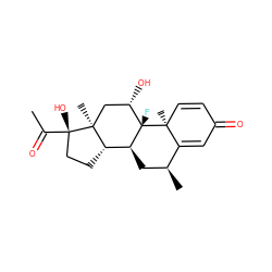 CC(=O)[C@@]1(O)CC[C@H]2[C@@H]3C[C@H](C)C4=CC(=O)C=C[C@]4(C)[C@@]3(F)[C@@H](O)C[C@@]21C ZINC000118912517