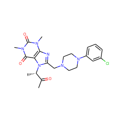 CC(=O)[C@H](C)n1c(CN2CCN(c3cccc(Cl)c3)CC2)nc2c1c(=O)n(C)c(=O)n2C ZINC000055558917